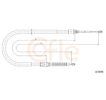 Tažné lanko, parkovací brzda COFLE 10.6046