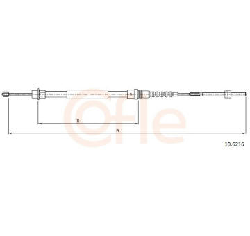 Tažné lanko, parkovací brzda COFLE 10.6216