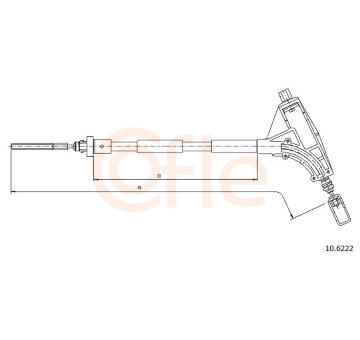 Tažné lanko, parkovací brzda COFLE 10.6222