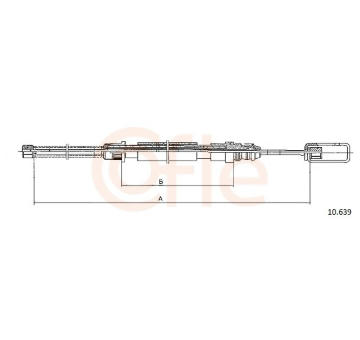 Tažné lanko, parkovací brzda COFLE 10.639