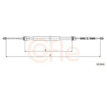 Tažné lanko, parkovací brzda COFLE 10.6541