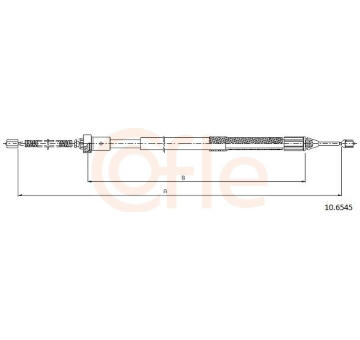 Tažné lanko, parkovací brzda COFLE 10.6545