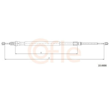 Tažné lanko, parkovací brzda COFLE 10.6686