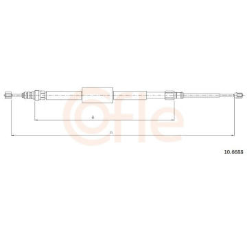 Tažné lanko, parkovací brzda COFLE 10.6688