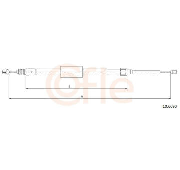 żażné lanko parkovacej brzdy COFLE 10.6690