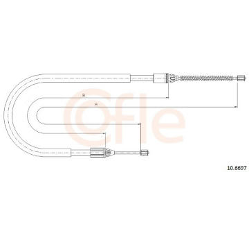 Tažné lanko, parkovací brzda COFLE 10.6697