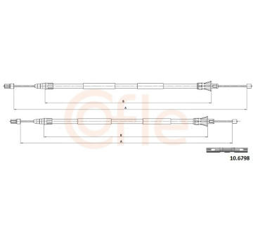 żażné lanko parkovacej brzdy COFLE 10.6798