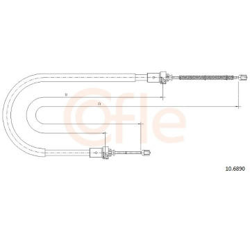 Tažné lanko, parkovací brzda COFLE 10.6890