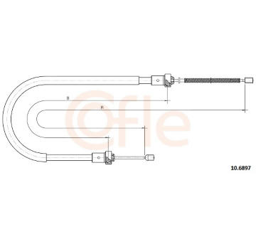 Tažné lanko, parkovací brzda COFLE 10.6897