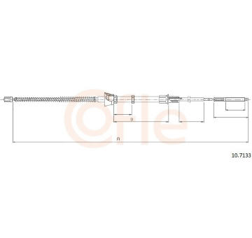 Tažné lanko, parkovací brzda COFLE 10.7133