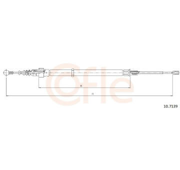 Tažné lanko, parkovací brzda COFLE 10.7139