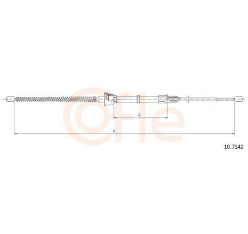 Tažné lanko, parkovací brzda COFLE 10.7142