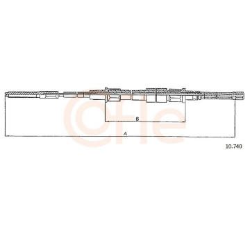 Tažné lanko, parkovací brzda COFLE 10.740