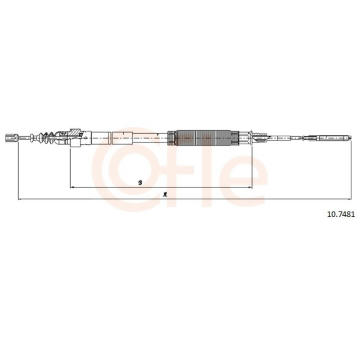 Tažné lanko, parkovací brzda COFLE 10.7481