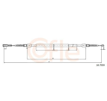 Tažné lanko, parkovací brzda COFLE 10.7559