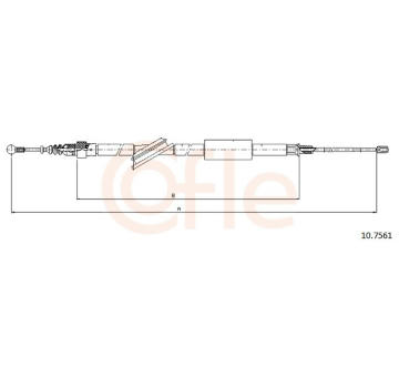 Tažné lanko, parkovací brzda COFLE 10.7561