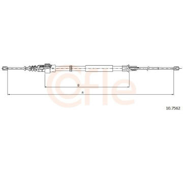 Tažné lanko, parkovací brzda COFLE 10.7562
