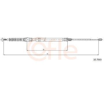 żażné lanko parkovacej brzdy COFLE 10.7563