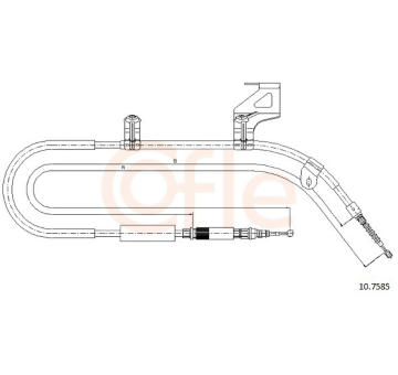 Tažné lanko, parkovací brzda COFLE 10.7585