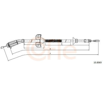 Tažné lanko, parkovací brzda COFLE 10.8069