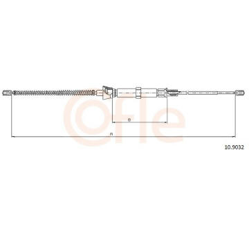 Tažné lanko, parkovací brzda COFLE 10.9032