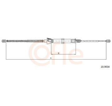 Tažné lanko, parkovací brzda COFLE 10.9034