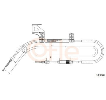 Tažné lanko, parkovací brzda COFLE 10.9040