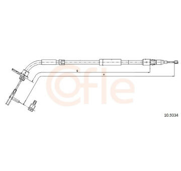 Tažné lanko, parkovací brzda COFLE 10.9334