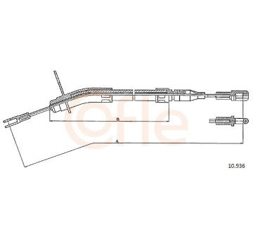 Tažné lanko, parkovací brzda COFLE 10.936