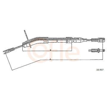 żażné lanko parkovacej brzdy COFLE 10.937