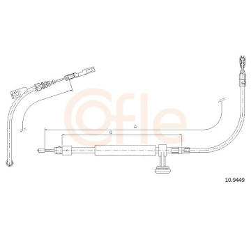 Tažné lanko, parkovací brzda COFLE 10.9449