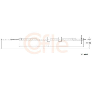 Tažné lanko, parkovací brzda COFLE 10.9473