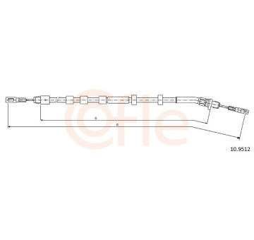 żażné lanko parkovacej brzdy COFLE 10.9512