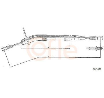 żażné lanko parkovacej brzdy COFLE 10.9571
