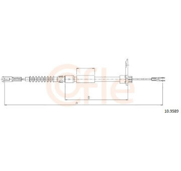 Tažné lanko, parkovací brzda COFLE 10.9589