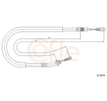 Tažné lanko, parkovací brzda COFLE 10.9874
