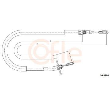 Tažné lanko, parkovací brzda COFLE 10.9880