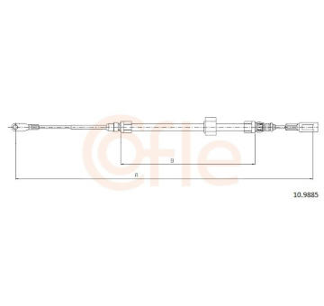 Tažné lanko, parkovací brzda COFLE 10.9885