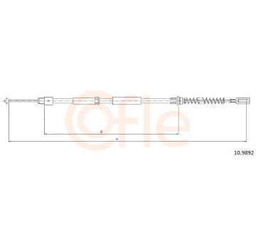 Tažné lanko, parkovací brzda COFLE 10.9892