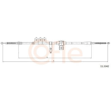 Tažné lanko, parkovací brzda COFLE 11.5342