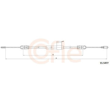 Tažné lanko, parkovací brzda COFLE 11.5477