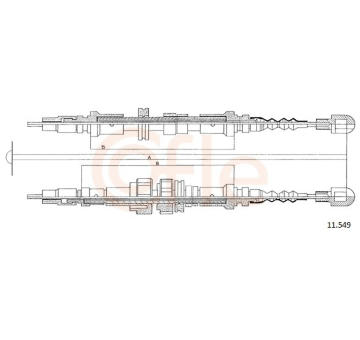 żażné lanko parkovacej brzdy COFLE 11.549