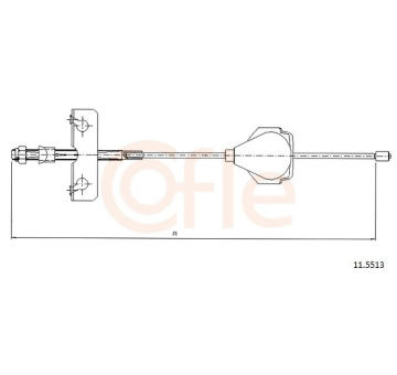 Tažné lanko, parkovací brzda COFLE 11.5513