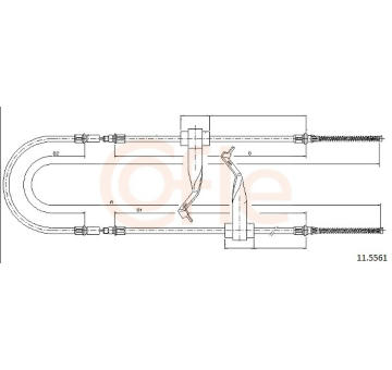 żażné lanko parkovacej brzdy COFLE 11.5561