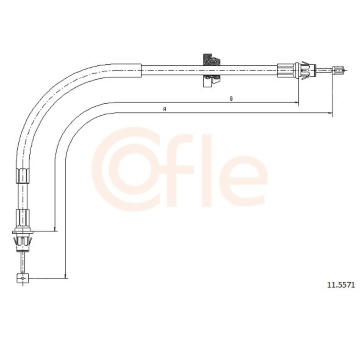 Tažné lanko, parkovací brzda COFLE 11.5571