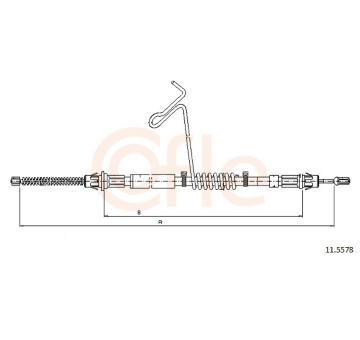 żażné lanko parkovacej brzdy COFLE 11.5578
