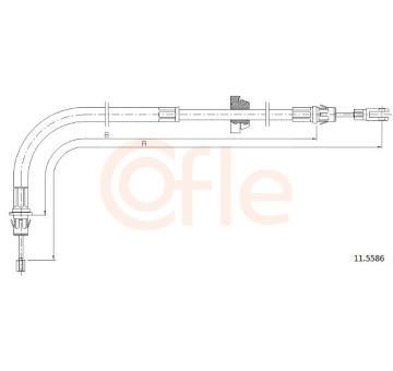 Tažné lanko, parkovací brzda COFLE 11.5586