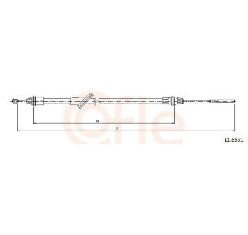 żażné lanko parkovacej brzdy COFLE 11.5591