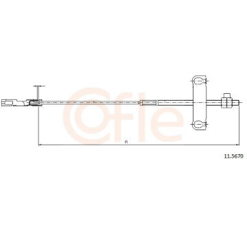 żażné lanko parkovacej brzdy COFLE 11.5670