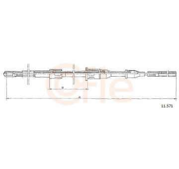 żażné lanko parkovacej brzdy COFLE 11.571